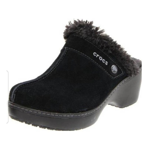 CROCS Shoes - CROCS Leather Slip On Suede Mules